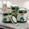 Elama Green 3-Piece Ceramic Kitchen Canister Collection